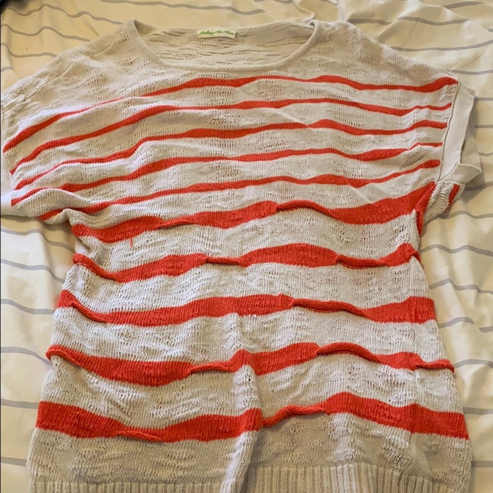 Striped slouchy sweater